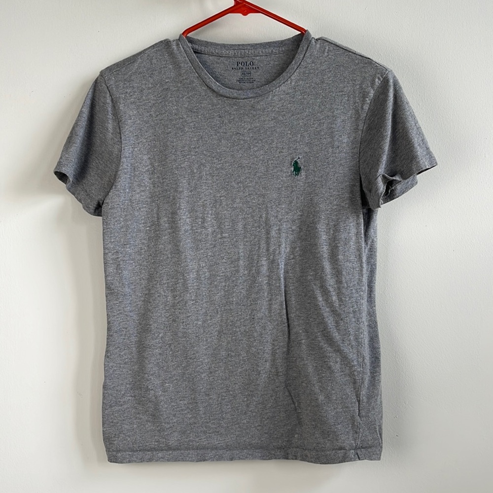 Gray polo short sleeve T-shirt
